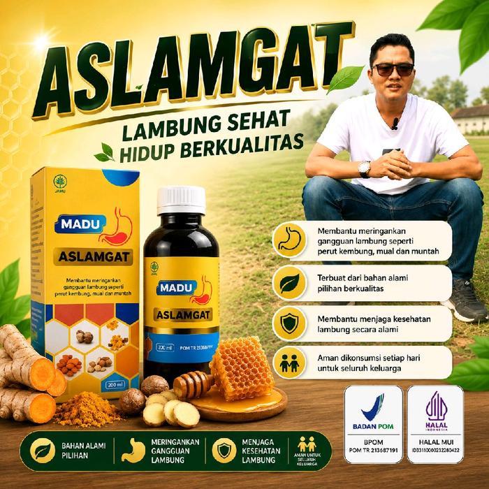 PROMO  Madu Aslamgat bpom HALAL Mui Honey Syrup  FLASHSALE