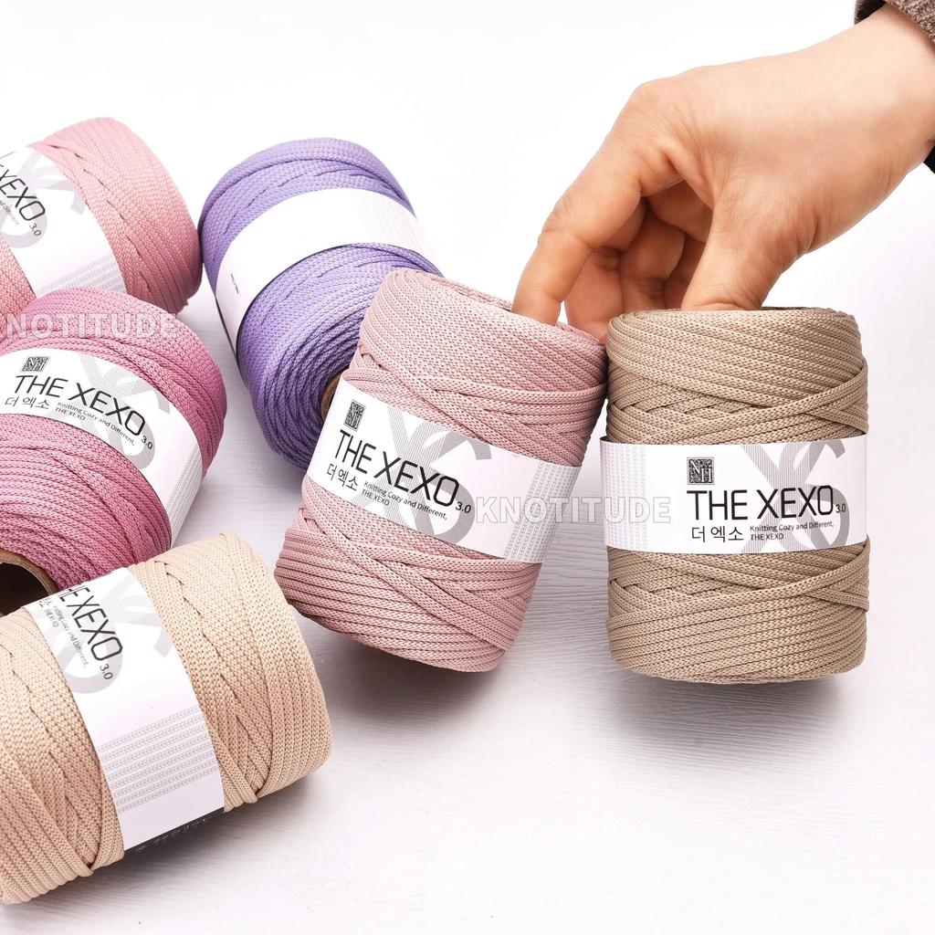 3.0MM x 100Yards Chunky Polyester Knitting Yarn Poly Tube yarn for Bag & Rug, Crafts Accessories Pol