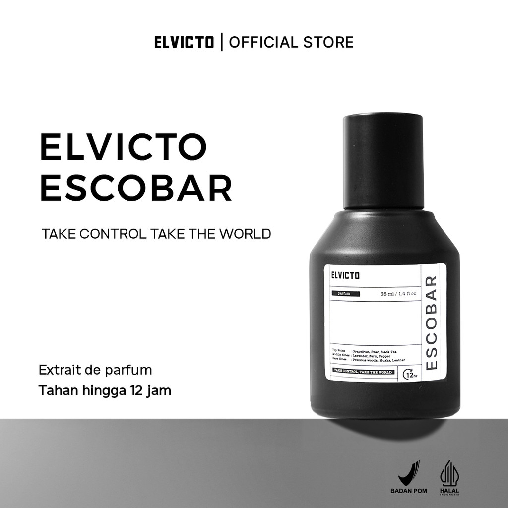 ELVICTO Escobar Extrait de Parfum 35ML | Woody Leather Aromatic | Extrait de Parfum Bold Maskulin Tahan Lama 12 Jam