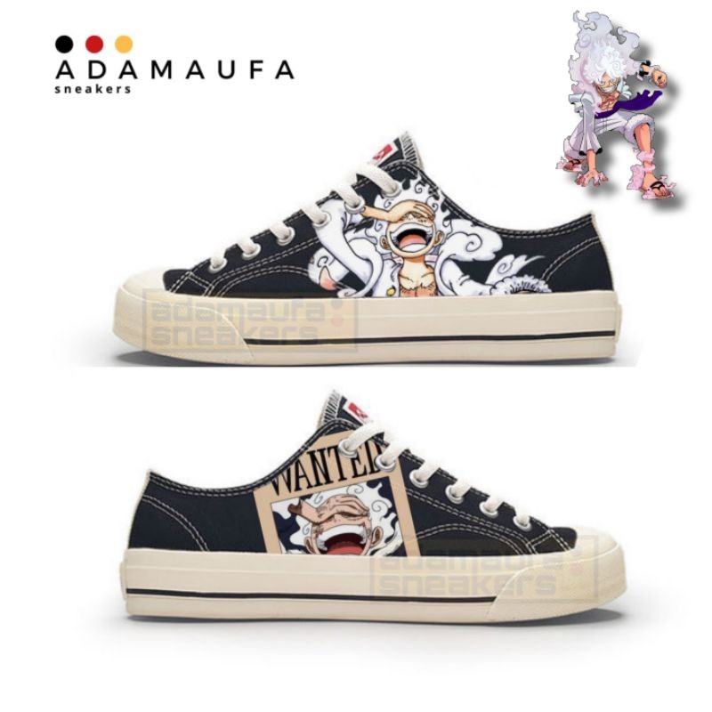 Ventela Custom One Piece Monkey D Luffy Gear 5 Sepatu Pria Wanita Shs