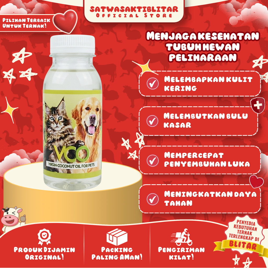 VCO BOTOL 100 ML - Untuk Jamur Scabies Untuk Kucing Anjing Minyak VCO Virgin Coconut Oil