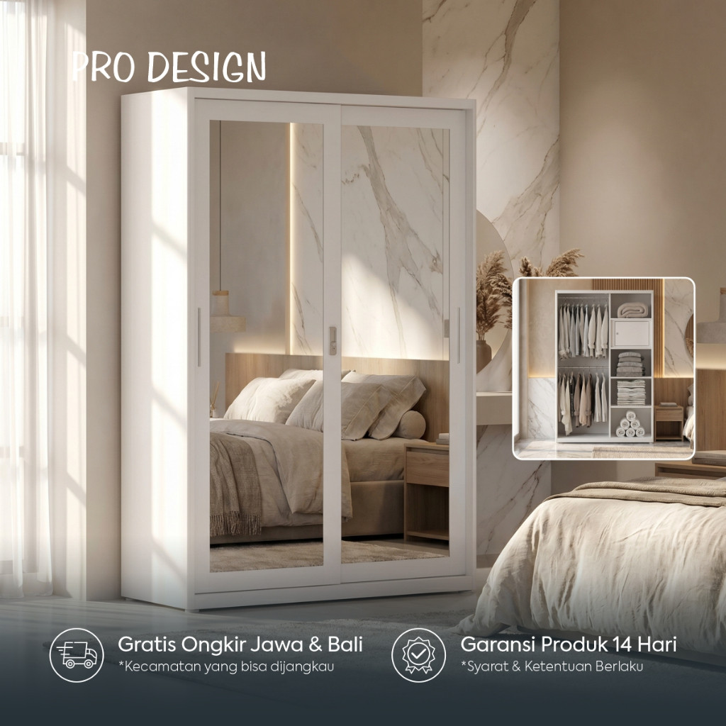 TD Pro Design Spiegel MWD Lemari Pakaian Besi