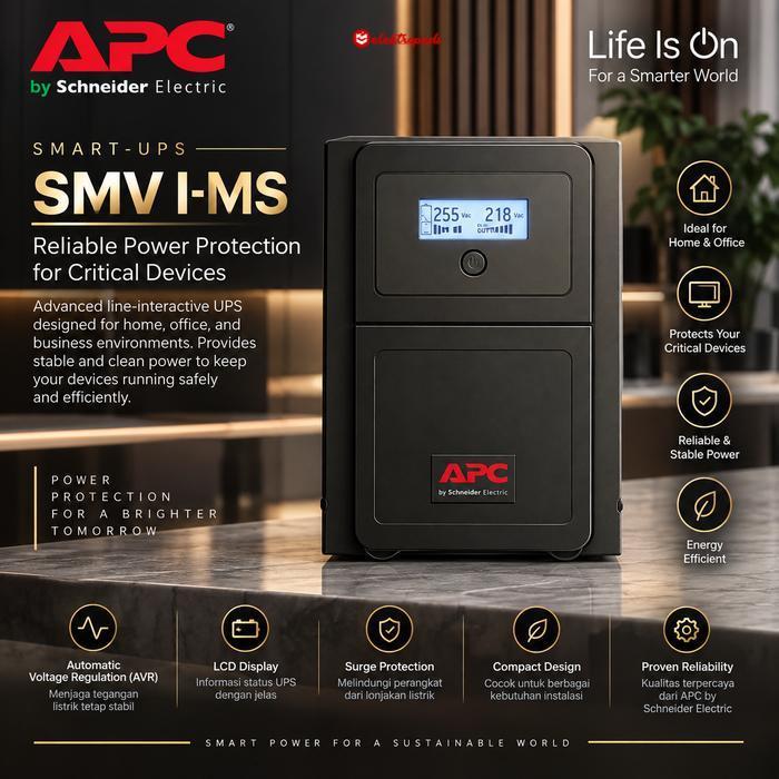 APC UPS SMV1500AI-MS / SMV 1500AI-MS / 1500AIMS Easy UPS 1500VA 1.5KVA 1050W Sinewave Original Garan
