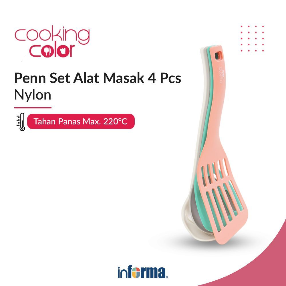 Informa Cooking Color Penn Peralatan Masak Set 4 pcs Cooking Set Kitchenware Alat Dapur Cookware