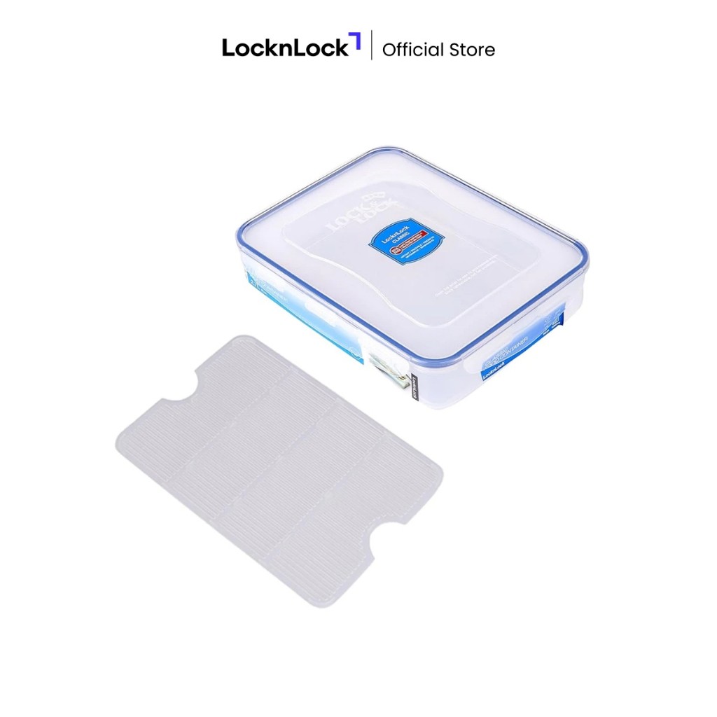 LocknLock Classic Kotak Serbaguna Rectangular Short with Tray 2.7L Wadah Makanan Food Container Kota