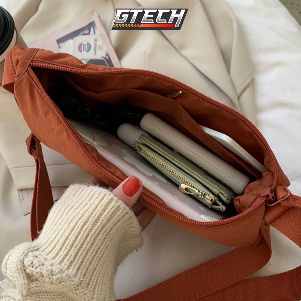 Tas Bahu Mini Wanita Selempang Waist Bag Sling Bag Kanvas Shoulder Bag Tas Selempang Cowok Cewek