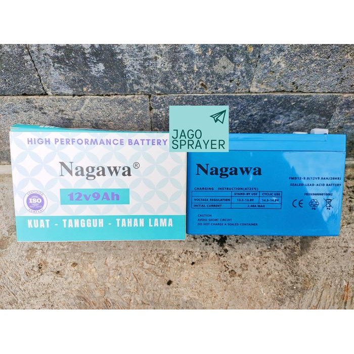 MUMPUNG PROMOAccu Aki Nagawa Nagasaki Sprayer Elektrik Tangki Alat Semprot 12V 9Ah - NagawaTERLARIS