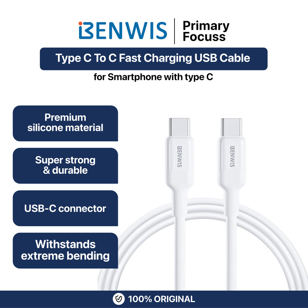 BENWIS Cable Type C To C 140W 28V/5A 1.8M PD Fast Charging USB Cable
