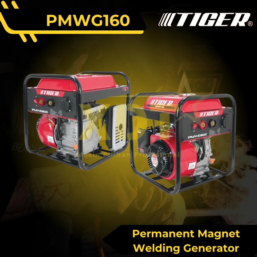 Mesin Genset Las Tiger PMWG 160 Magnet Welding Generator Ampere Permanent Recoil Bensin 4 Tak PMWG16