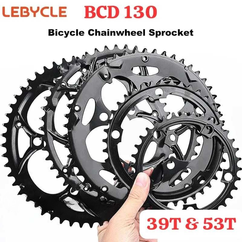 Chainring Lebycle Double Triple 130 BCD 39T 50T 53T Non Narrow Wide Chainring 130 Steel