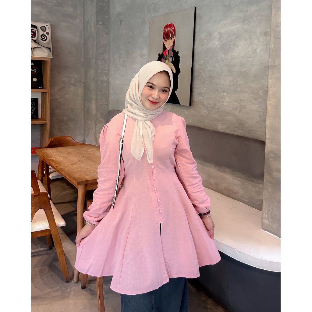 VAREE LINEN TUNIC Tunik Wanita terbaru Tunik Linen