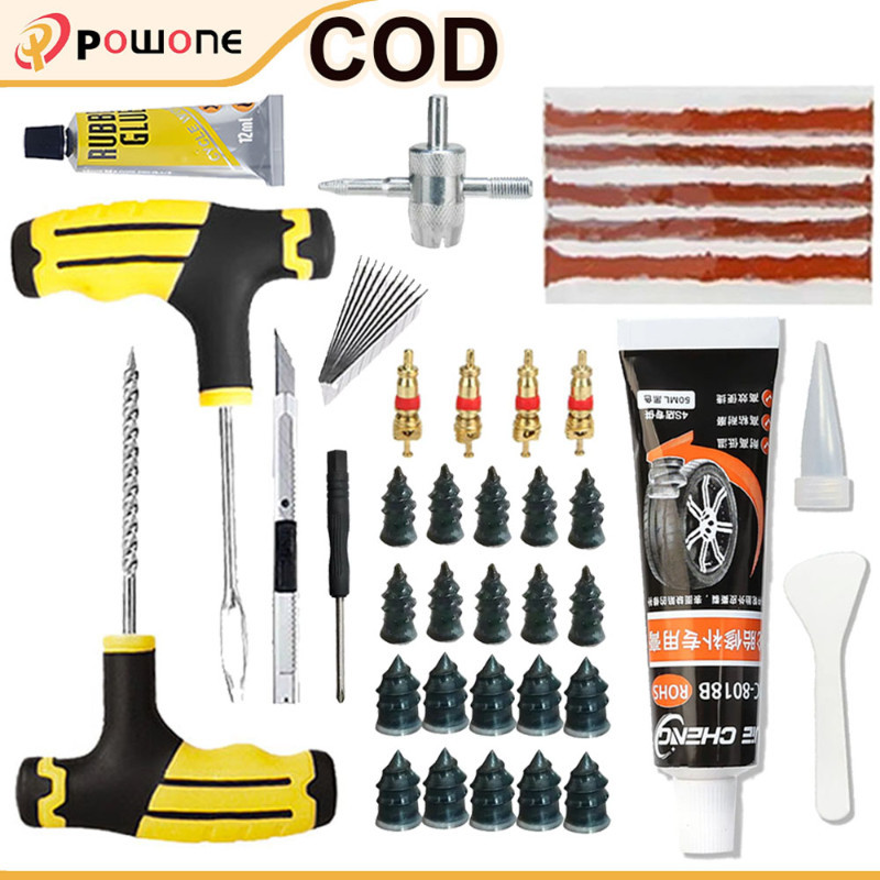 Alat Perbaikan Ban Mobil Perekat Perbaikan Ban Mobil Paku Perbaikan Ban Alat Pelepas Inti Katup Ban 