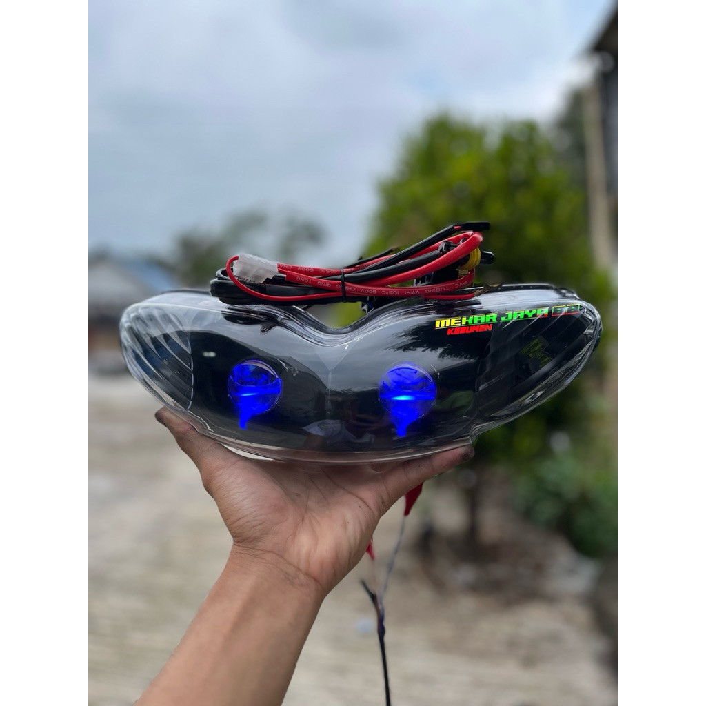 Lampu biled soket h4 JUPITER Z LAMA custom mini biled H4 cahaya biled,