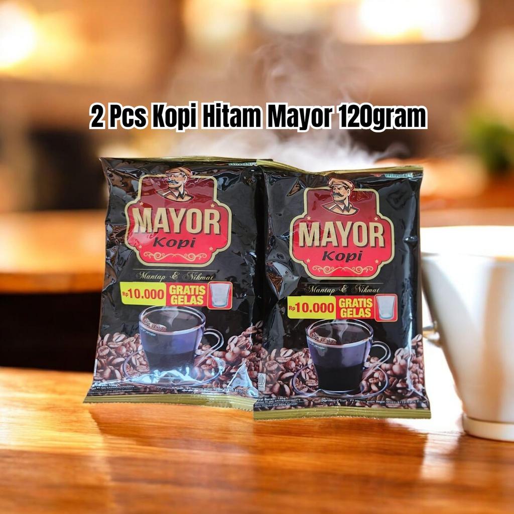 [2 Pcs] Kopi Hitam Mayor 120gram - Original Coffee Bubuk