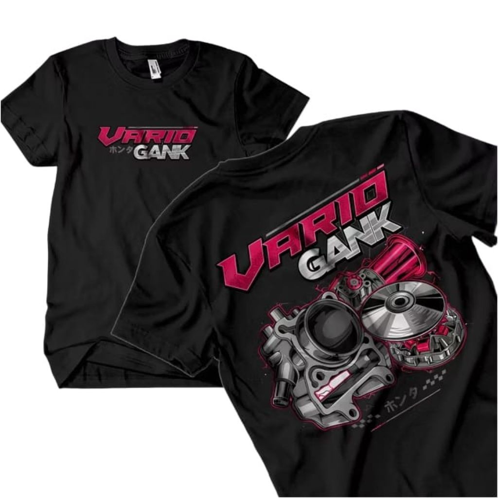 Baju Kaos Pria Matic Vario 110 150 160 Gank Murah Keren Bahan Halus