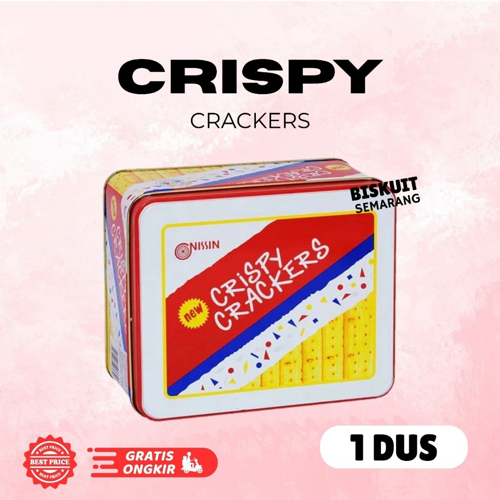 Nissin Crispy Crackers 750g Crispy Crackers 1 KARTON isi 6 Kaleng Crispy Crackers