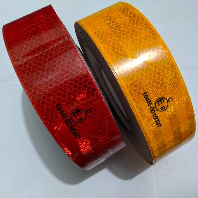 Stiker mobil box truk kontainer scotlite reflektif sticker safety pemantul cahaya Lis kir keur