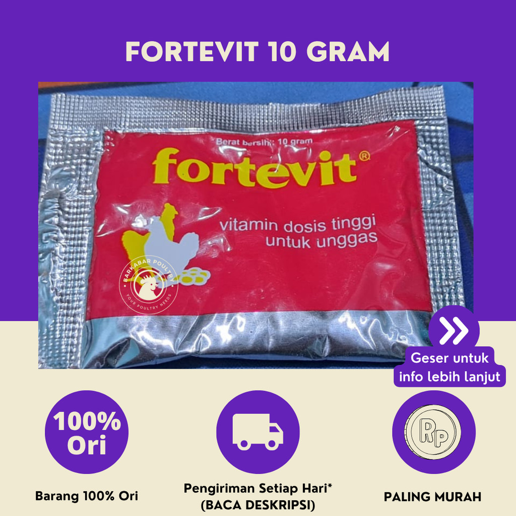 Fortevit 10 gr (Vitamin Hewan Dosis Tinggi)