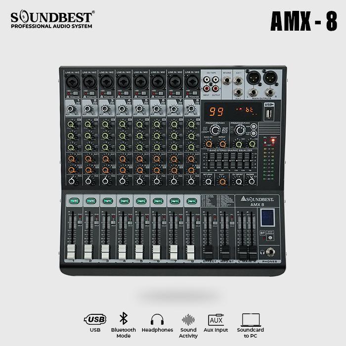 SoundBest MIXER Audio AMX 8 | Mixer 8 Channel