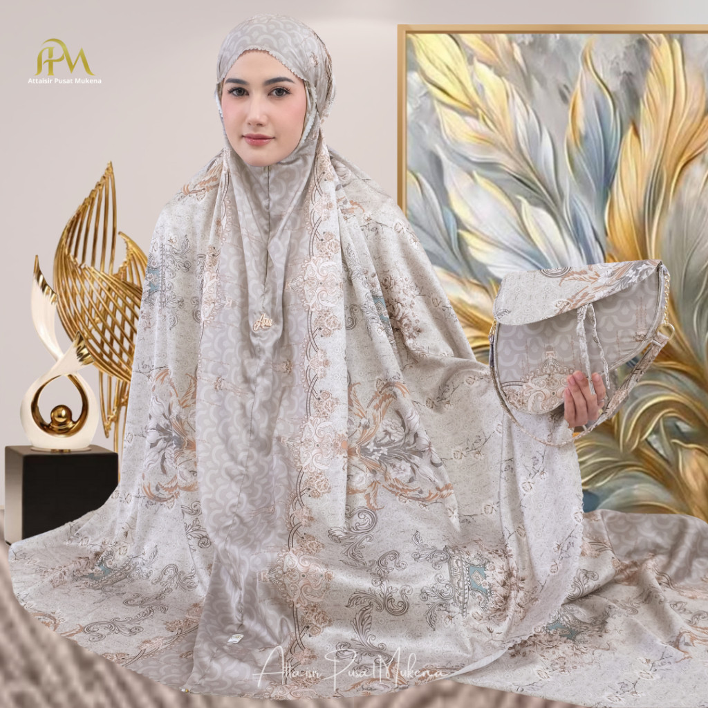 [Mukena Terbaru 2026] Apm Mukena Dewasa Armanie Silk Motif Sultan 2in1 Shanum Series Apm
