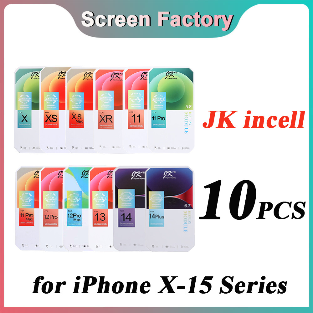 10 Pcs JK Incell LCD Display for iPhone X XS XR 11 12 13 14 Pro 15 Plus Digitizer Assembly Touch Scr