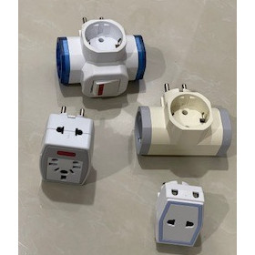 Cok Listrik Cabang 3 Steker T-Arde + Saklar / Tanpa Saklar / Steker Serbaguna / Steker T Multi