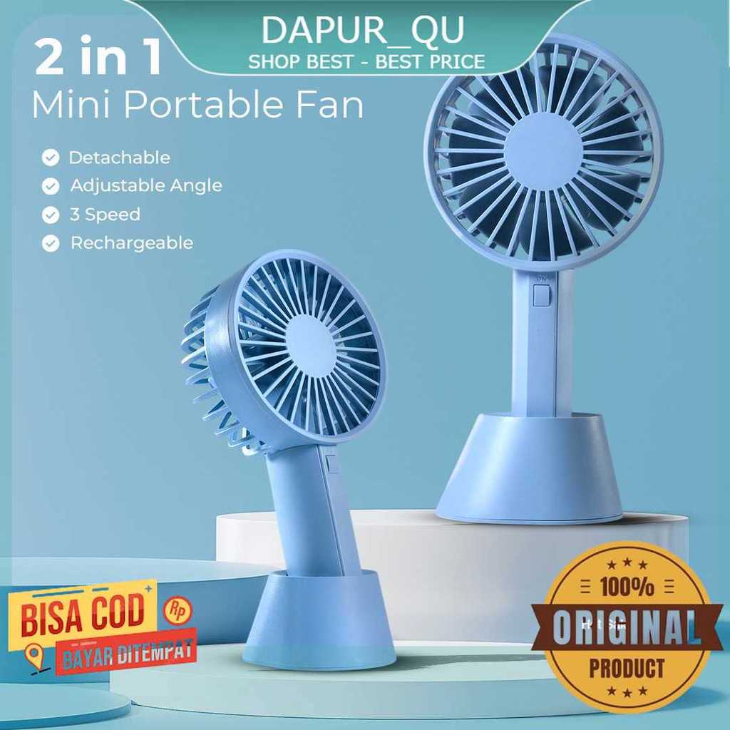 DAPUR_QU VH Kipas Angin Portable Genggam Handheld Mini Cooling Fan 1000mAh - F03
