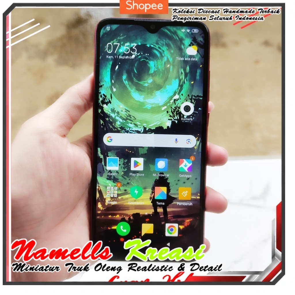 NAMELLS KREASI HP HANDPHONR REDMI NOTE 7 RAM 3/32 SECOND HP BEKAS NORMAL MULUS