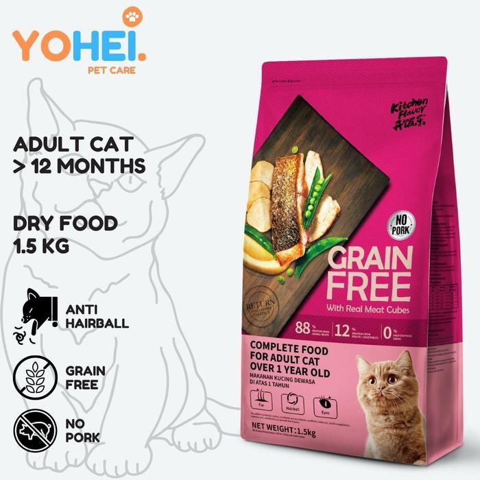 Klik Petfood Kitchen Flavor Grain Free Adult Caat Food 1,5kg Freshpack
