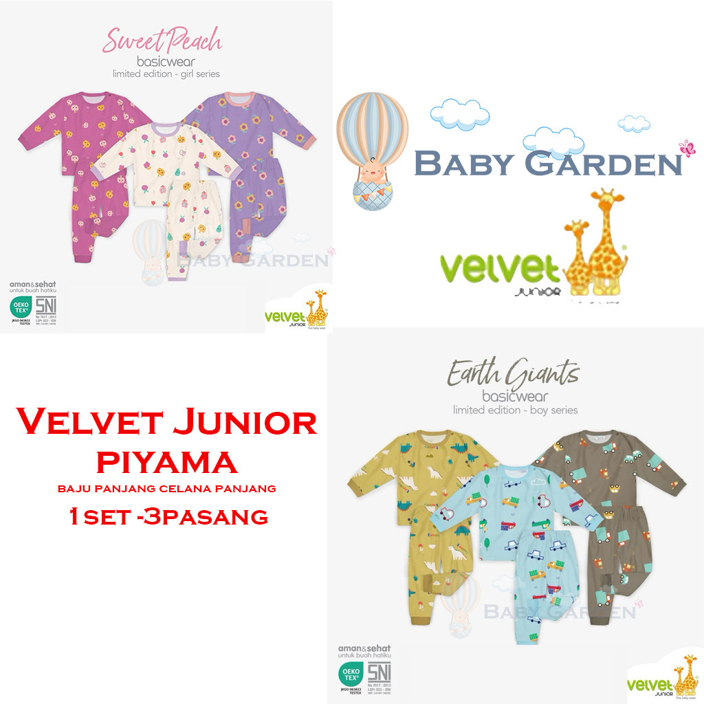 3set - Piyama Dreamwear 53 Big size Velvet junior 2-10 tahun