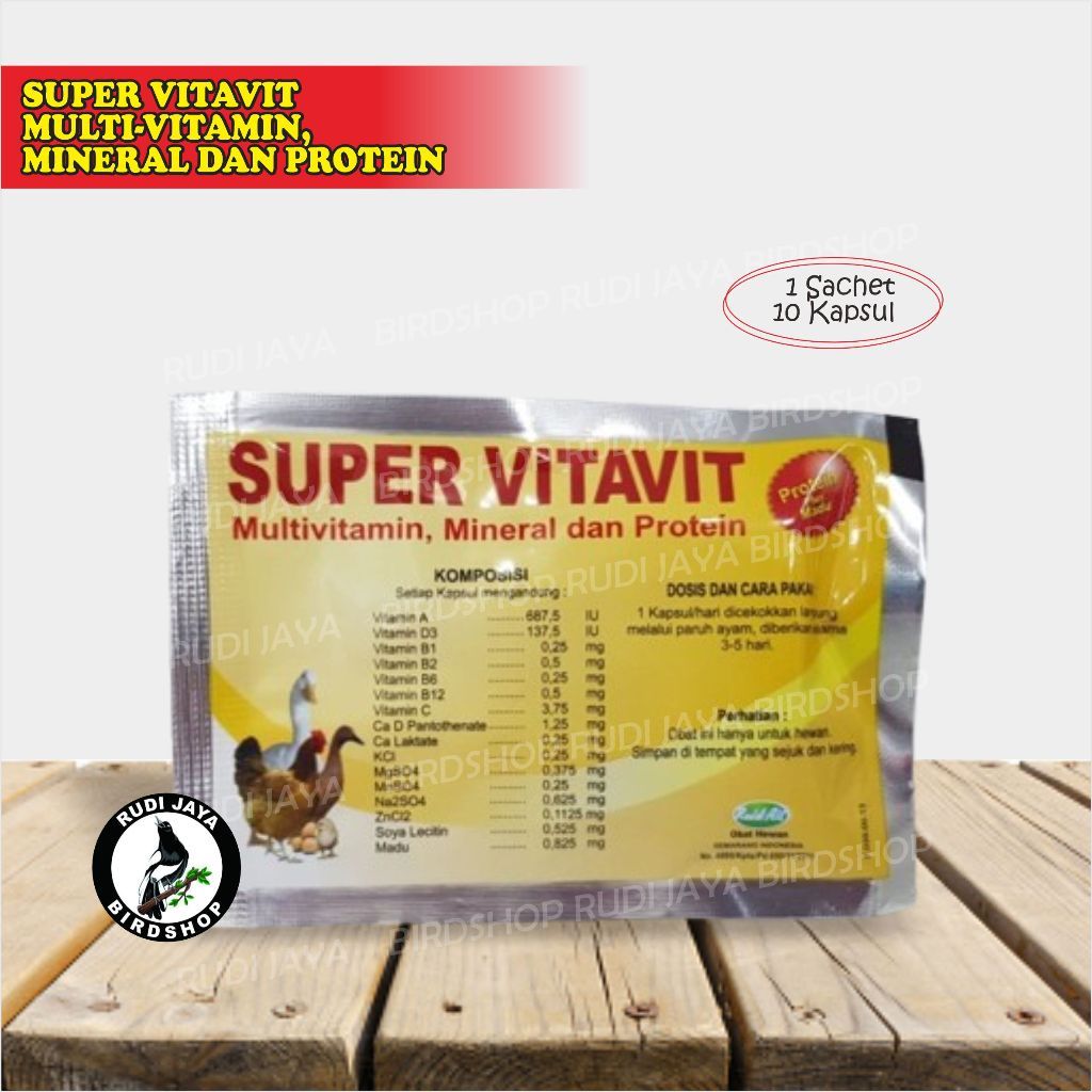 SEDIA SUPER VITAVIT 1 SACHET 10 KAPSUL RAID-ALL MULTIVITAMIN UNGGAS MENJAGA DAYA TAHAN TUBUH