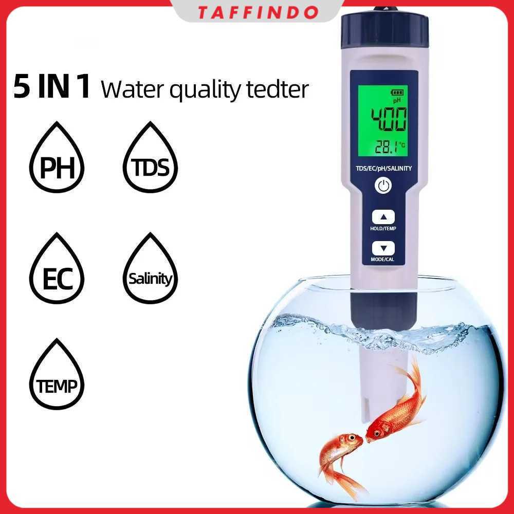 Alat Ukur Kualitas Air Digital 5in1 PH TDS EC Meter Pen - J51