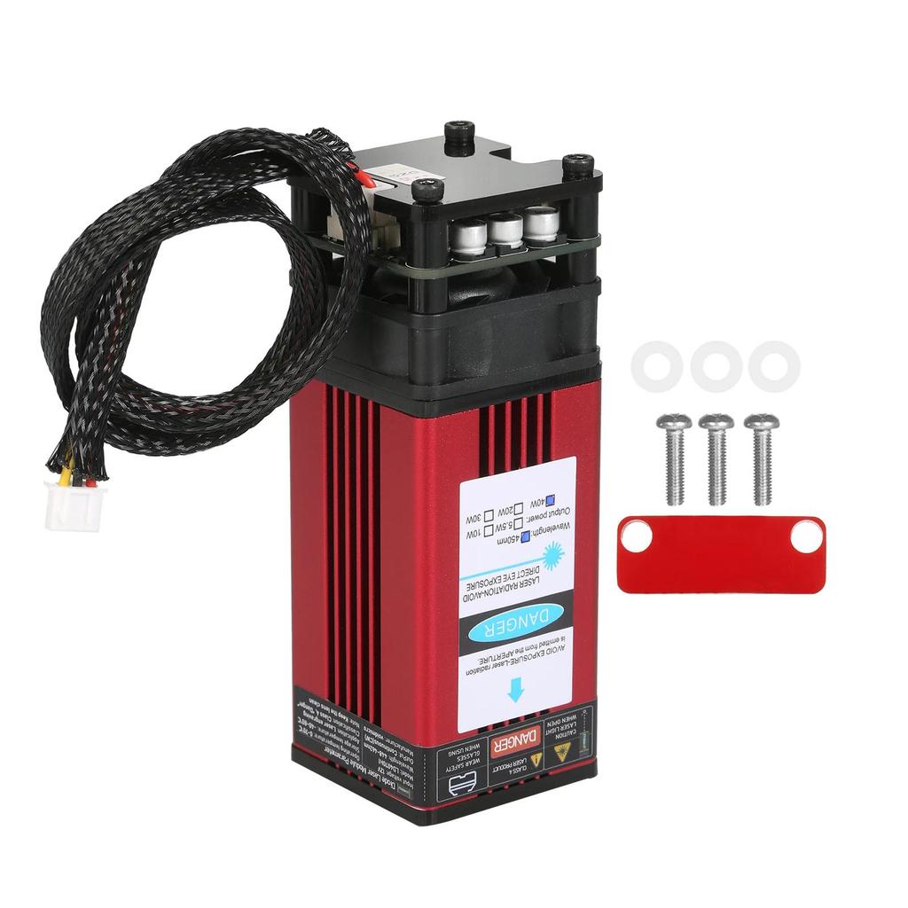 10W 20W 30W 40W 80W Laser Module 450nm Engraving Laser Head Fixed Focal Length High Precision Engrav