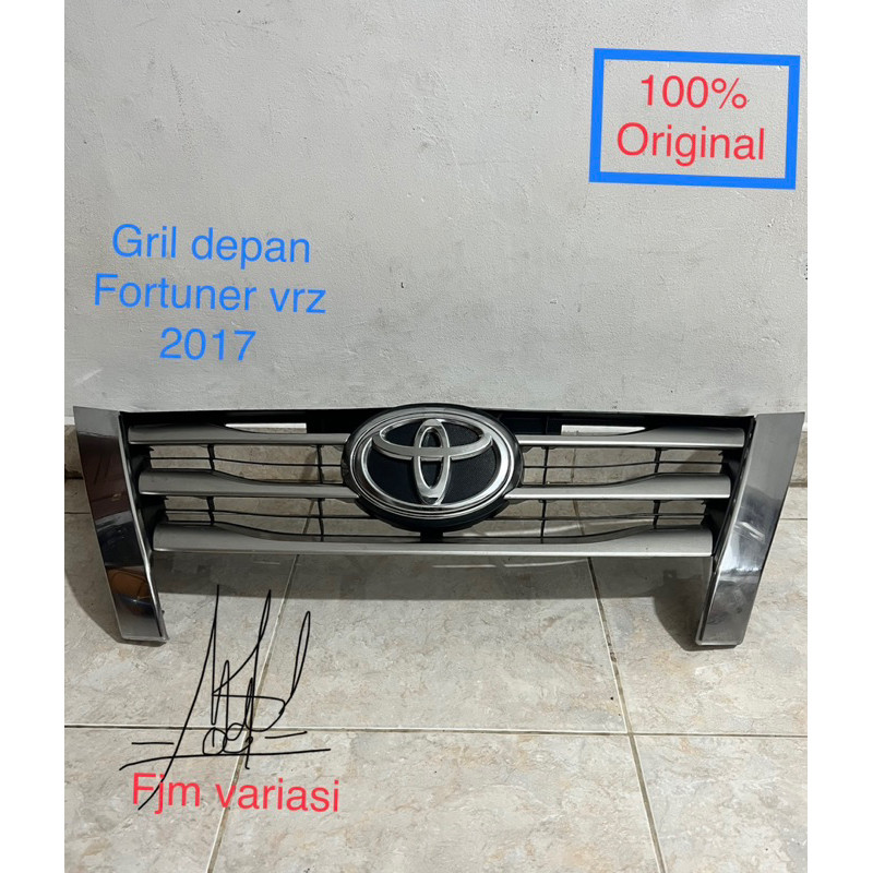 GRILL GTIL RAM LAMBANG BEMPER BUMPER DEPAN TOYOTA FORTUNER VRZ 2016 2017 2018 2019 ORIGINAL ASLI UNI