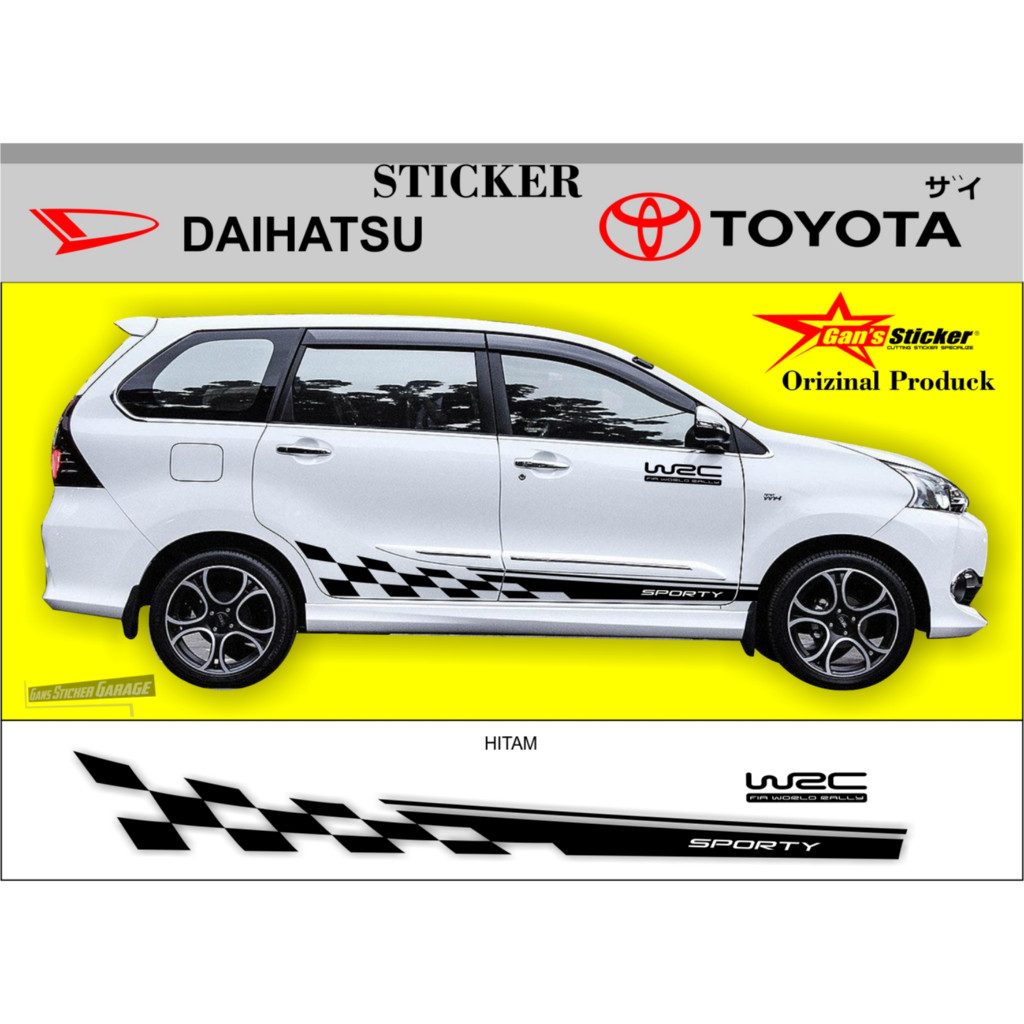 STREET.CARS STICKER AVANZA 2012 2013 2014 2015 2016 2017 2018 2019 2020 2021  VELOZ XENIA mobil caly