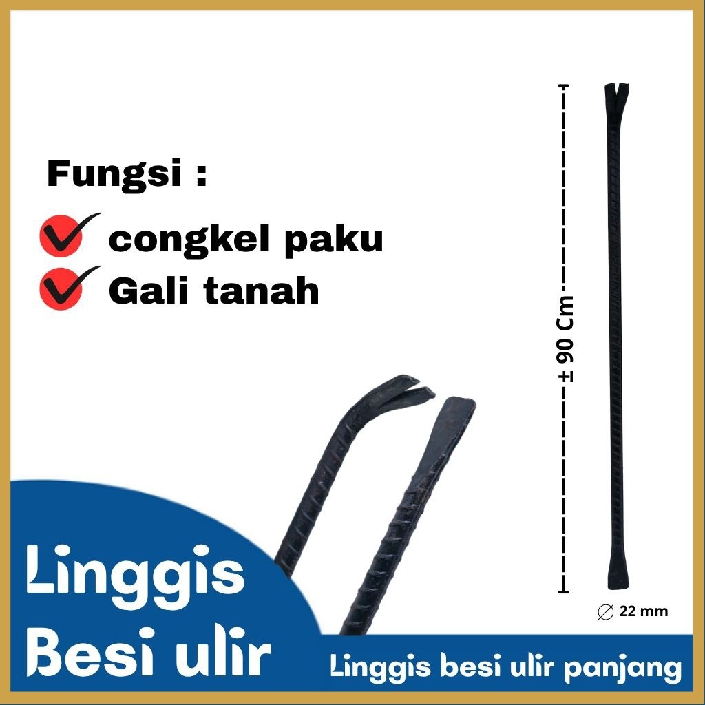Linggis tanah congkel paku ulir panjang