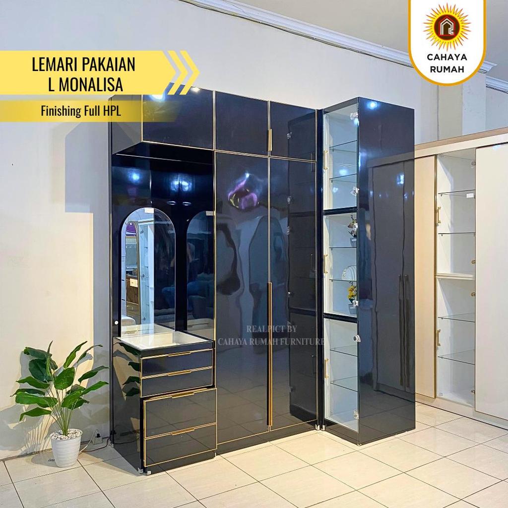 Cahaya Rumah Leuwiliang - Lemari Pakaian L Monalisa HPL/Lemari 2in1/Wardrobe|Produk Custom