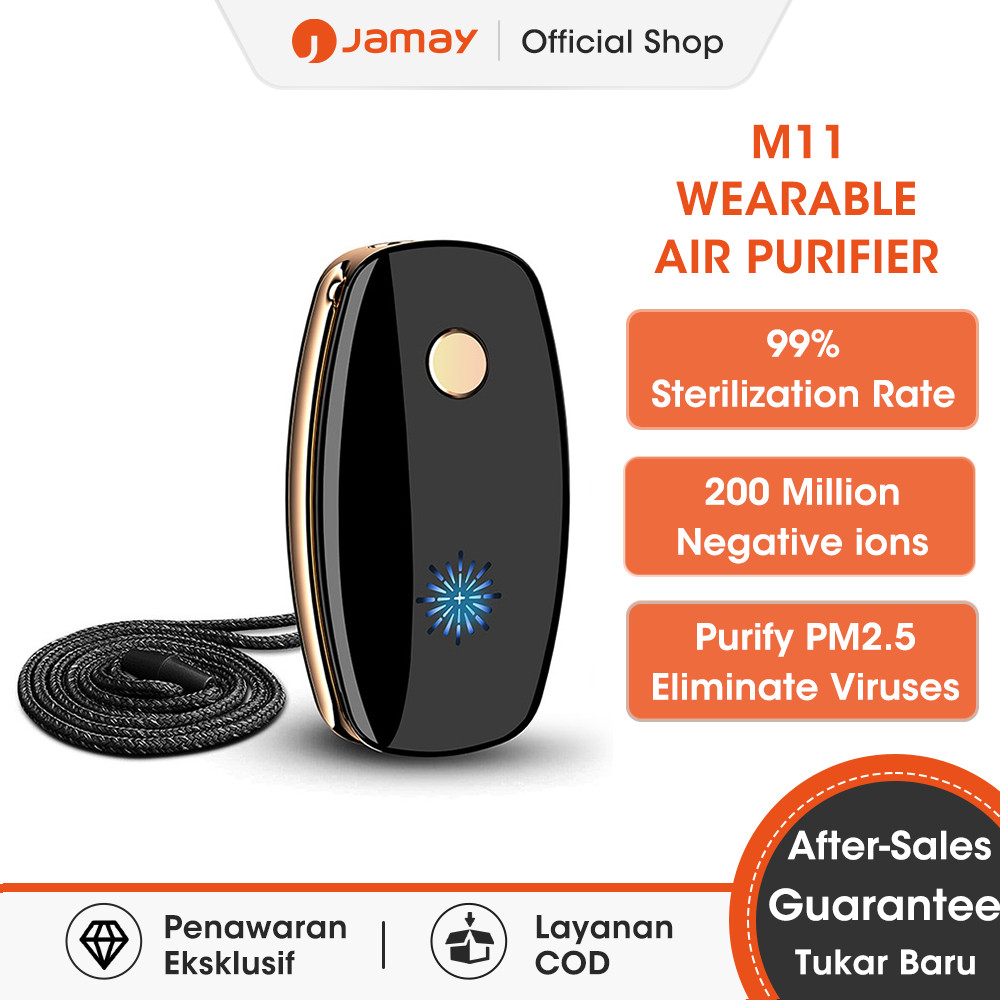 (MIDZY_) Jamay Air Purifier Personal Ionizer Portable Purifier Kalung Necklace Ion Negatif Personal 