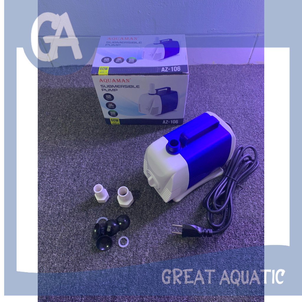 AQUAMAN AZ 106 AZ106 Pompa Celup Aquarium 60 Watt 5000 Liter Submersible Pump Kolam Koi