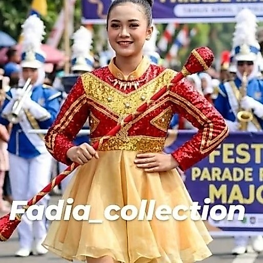Baju Mayoret Merah Kuning/Baju Mayoret SD/Baju Mayoret Anak/Baju Mayoret Simpel