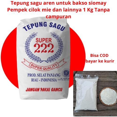 nww Tepung sagu aren untuk bakso siomay Pempek cilok mie dan lainnya 1 Kg Tanpa campuran