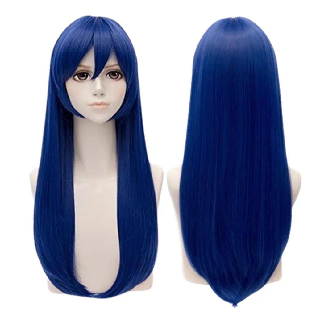 Anime Love Live Umi Sonoda Cosplay Wig Character Play Long Straight Blue Cosplay Wig Synthetic Wigs 