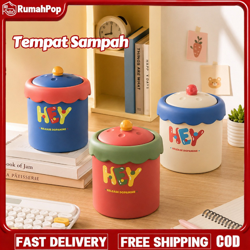 Tempat Sampah Mini Meja Lucu Tong Sampah Meja Mobil Tong Tutup Tempat Sampah Serbaguna Multifungsi