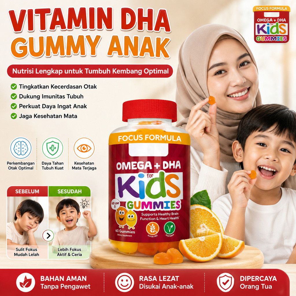 [Promosi + COD] Permen Vitamin DHA Untuk Anak / Permen Suplemen Nutrisi Harian Untuk Anak / Permen R