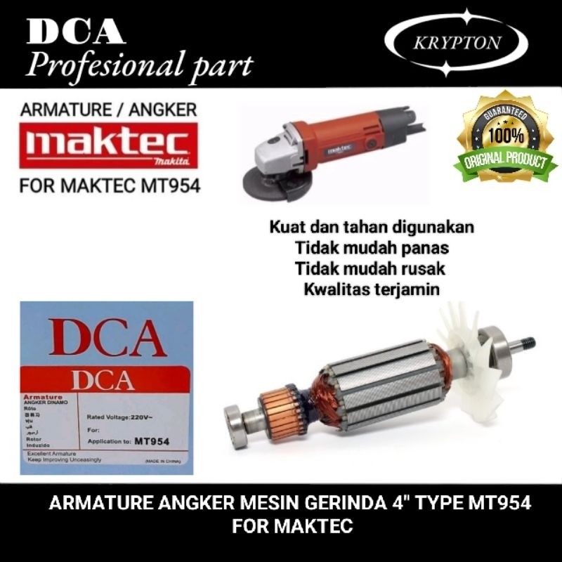 DCA armature angker mesin gerinda 4" type MT954 ( original part dca ) kayla tools