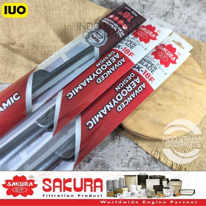 Wiper Frameless ukuran 18 inchi Wiper Kaca Mobil SAKURA SK18F | B7