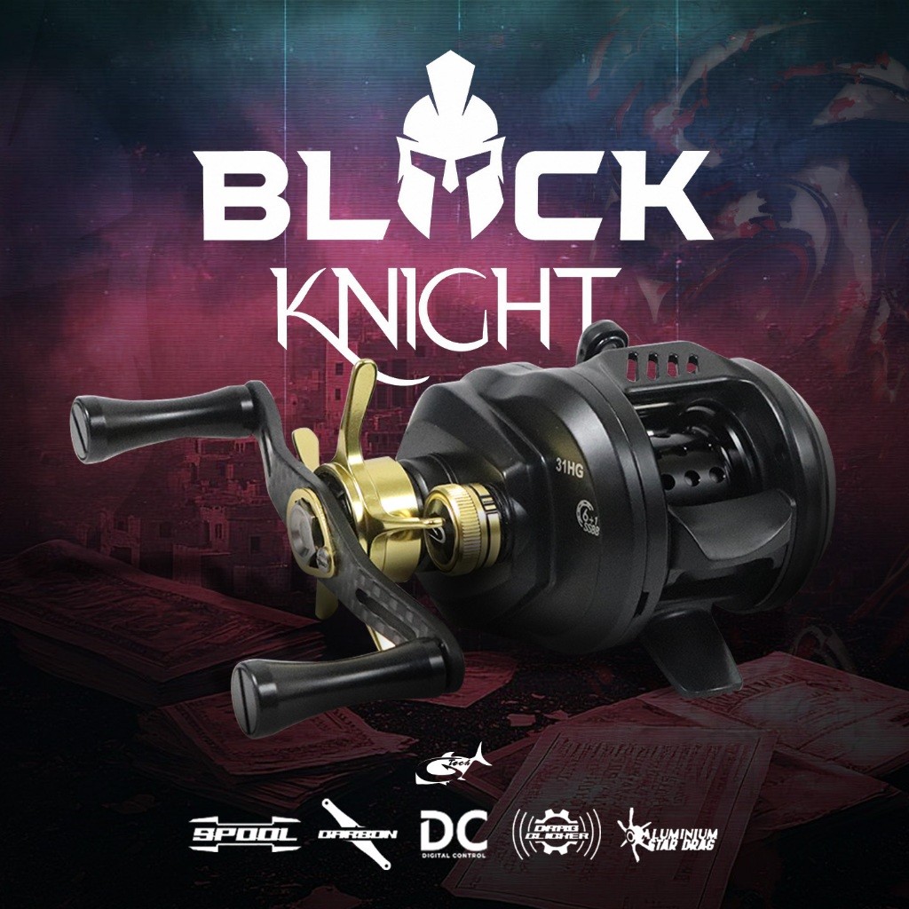 RIL GTECH BLACK KNIGHT DC 31HG / Ril Baitcasting Terbaru Bunyi Zing Original Gtech Aneka Raya Pancin