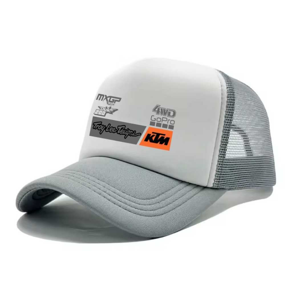 Topi Trucker Motif MXGP,  GoPro, KTM, Troy Lee Designs, Ventilasi Mesh 5JB