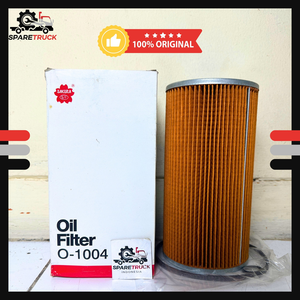 Filter Oli Sakura O-1004 Fuso FM 215 (6D14 1977-1979) 6D15, Truk Lawas (B623, FK102, T650, T633, T66