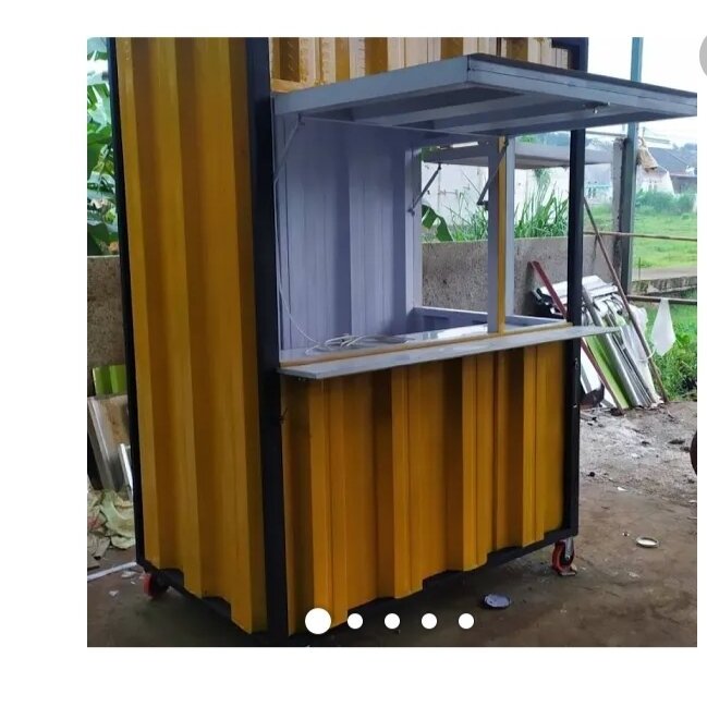 Booth Container 1 Jendela depan plus Roda